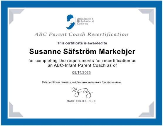 Föräldracoach Attachment & Biobehavioral Catch-up University of Delaware ABC intervention